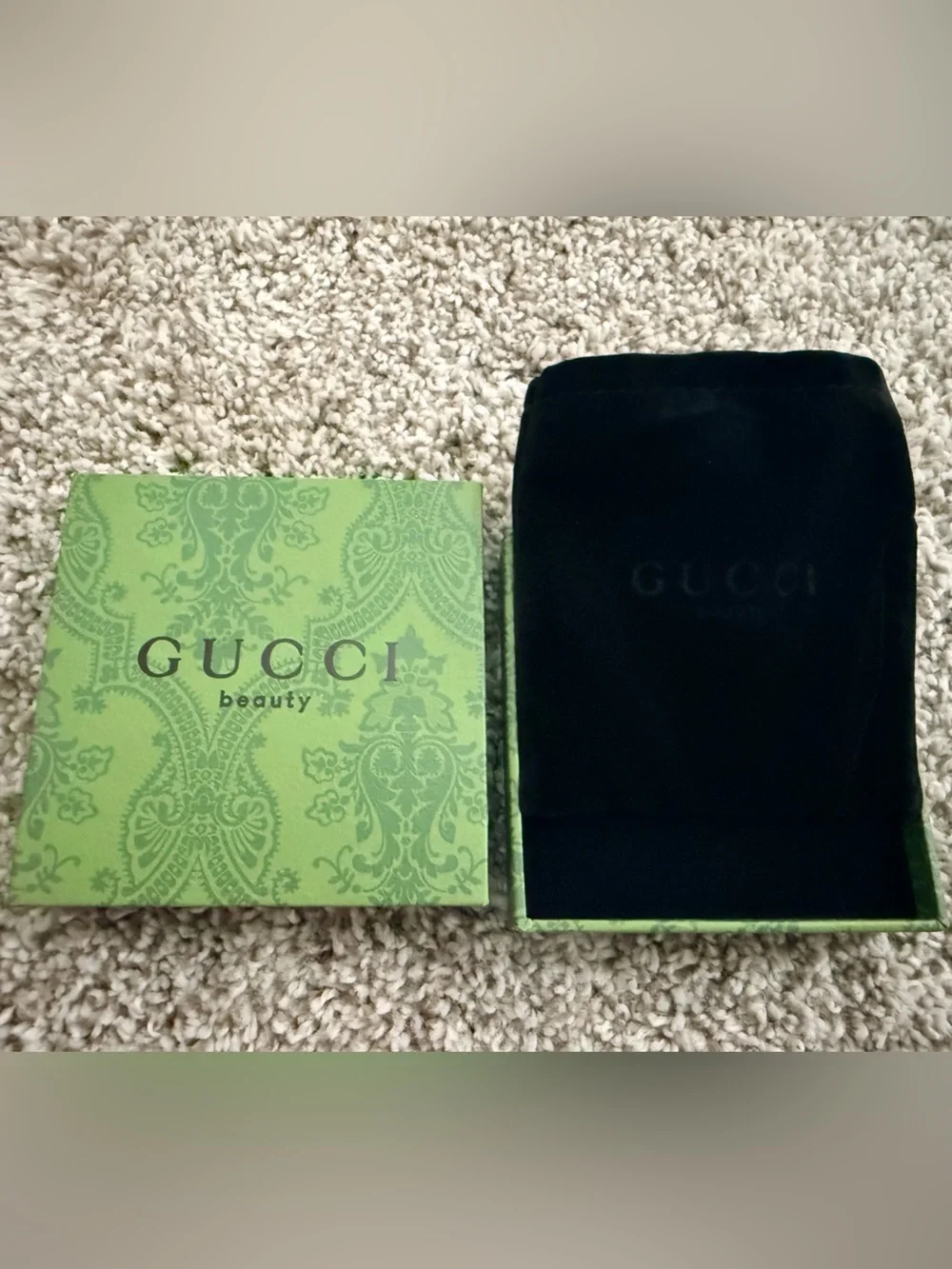 Gucci GG Monogram Silver Compact Cosmetic Mirror